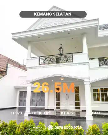 Kemang Selatan Luas 973 Rapi Siap Huni Bebas Banjir