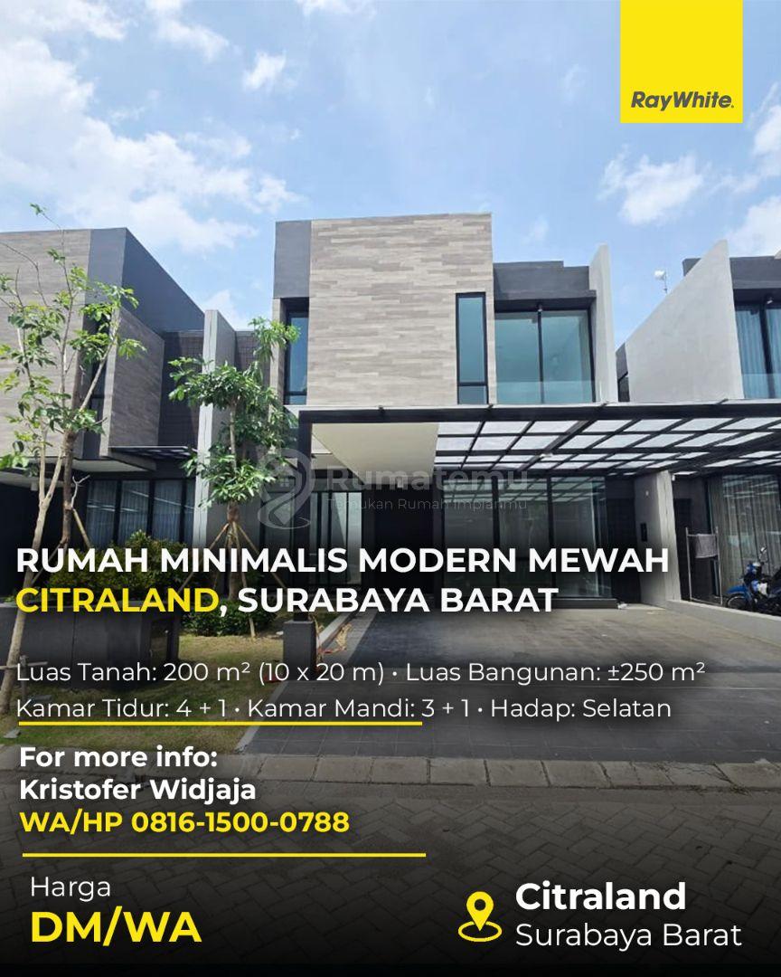 Dijual Rumah Minimalis Modern Pelican Hill Citraland Surabaya Siap Huni