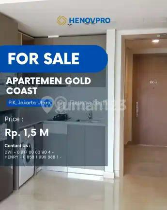 Dijual Gold Coast Apartment 1BR Full Low FL Best Sea View