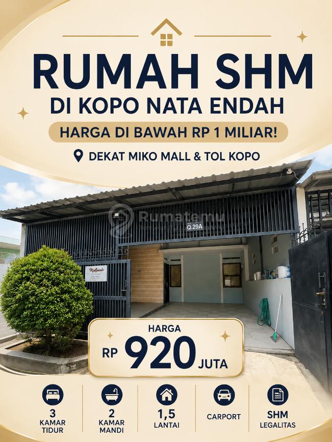 Rumah Minimalis Nata Endah Kopo Dekat Tol Kopo Bandung