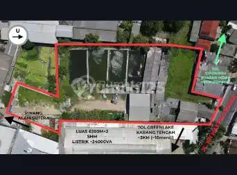 Dijual Cepat Tanah+Bangunan 6200M² SHM 11Jt/M
