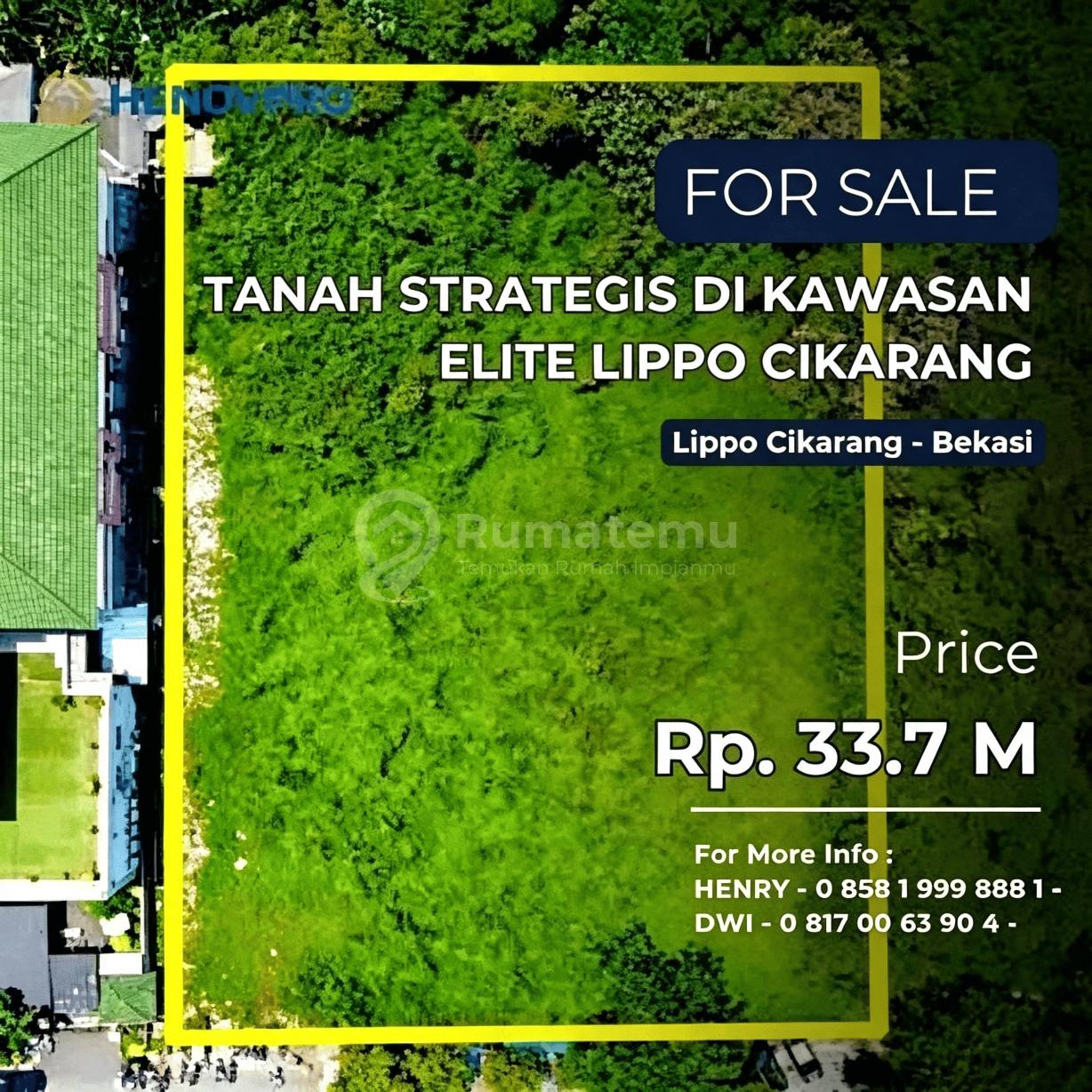 Dijual Tanah Strategis di Kawasan Elite Lippo Cikarang
