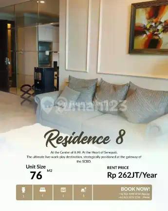 Sewa Residence 8 Senopati - Tipe 1Br, Strategis ke Scbd