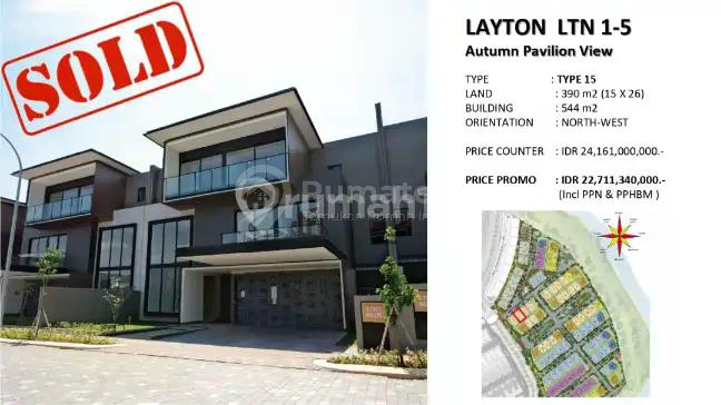 Rumah Siap Huni Layton Navapark Bsd City - Hunian Mewah 3 Lantai dengan Private Lift di Kawasan Botanical Park 10 Ha, Country Club 2,5 Ha, 5 Menit ke Aeon Mall & Tol