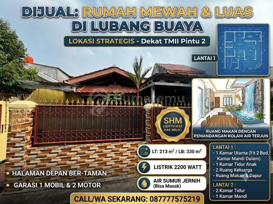 Rumah 2 Lantai Strategis Lubang Buaya - 5 Menit ke TMII Pintu 2 (Legalitas SHM)