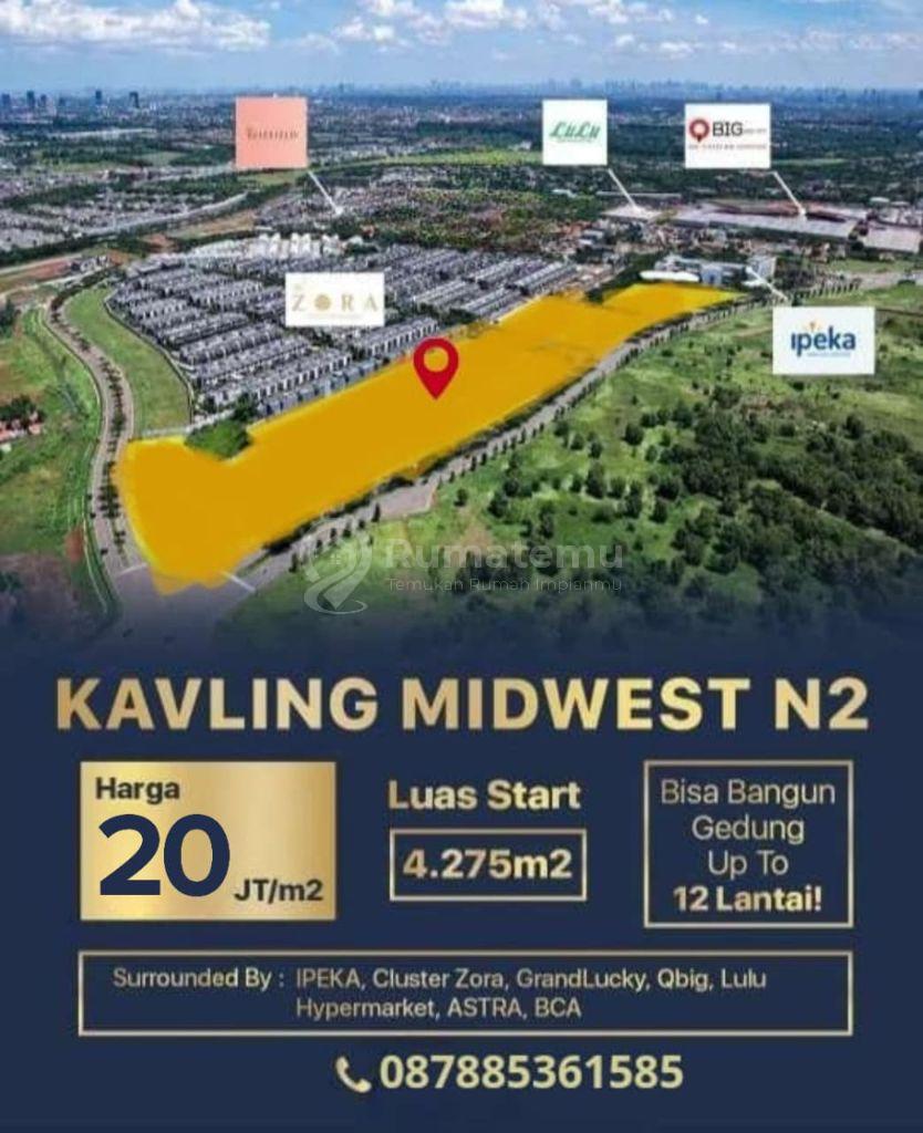 Dijual Kavling Komersial BSD City, Kavling Midwest N2, Jln BSD Boulevard Utara