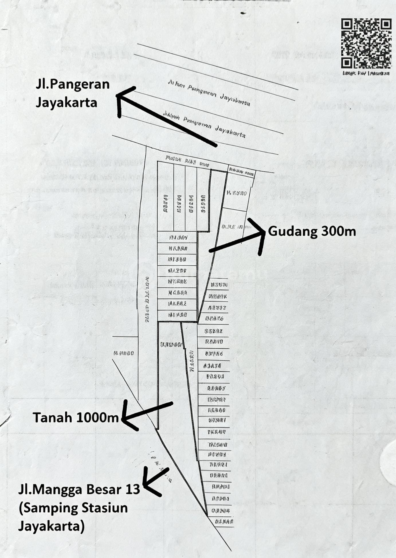 Tanah jl pangeran jayakarta mangga dibawah NJOP