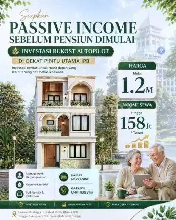 Rukost Ipb 6 Kamar Mezzanine Potensi Passive Income 100 Jt/Tahun