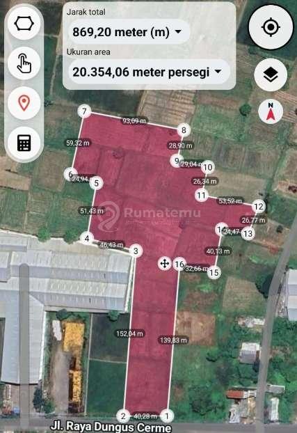 lahan di cerme metatudaerh pergudangan