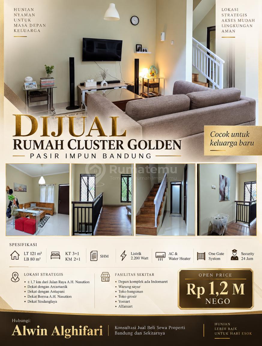 DIJUAL RUMAH CLUSTER GOLDEN – PASIR IMPUN BANDUNG