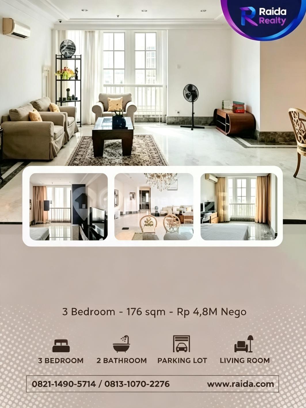 Best Deal! Apartemen Permata Hijau 3Br Furnished - Lokasi Strategis & Prime