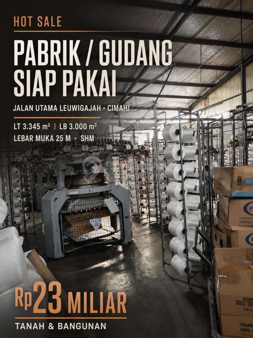 Tanah Dan Bangunan Bekas Pabrik , Bisa Dijadikan Gudang @Leuwigajah Cimahi