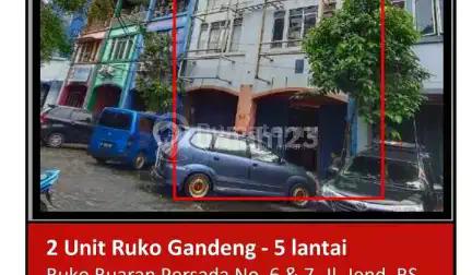 Di Jual 2 Ruko Gandeng 5 Lantai Aset Bank di Ruko Buaran Persada Jl. Jend. Rs Soekanto , Pondok Kelapa, Duren Sawit, Jakarta Timur.