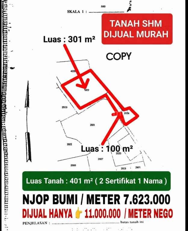 Tanah murah 401m2di Cilandak Jakarta Selatan