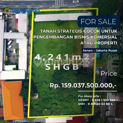 Dijual Tanah Strategis di Senen Raya Cocok Untuk Bisnis Komersial