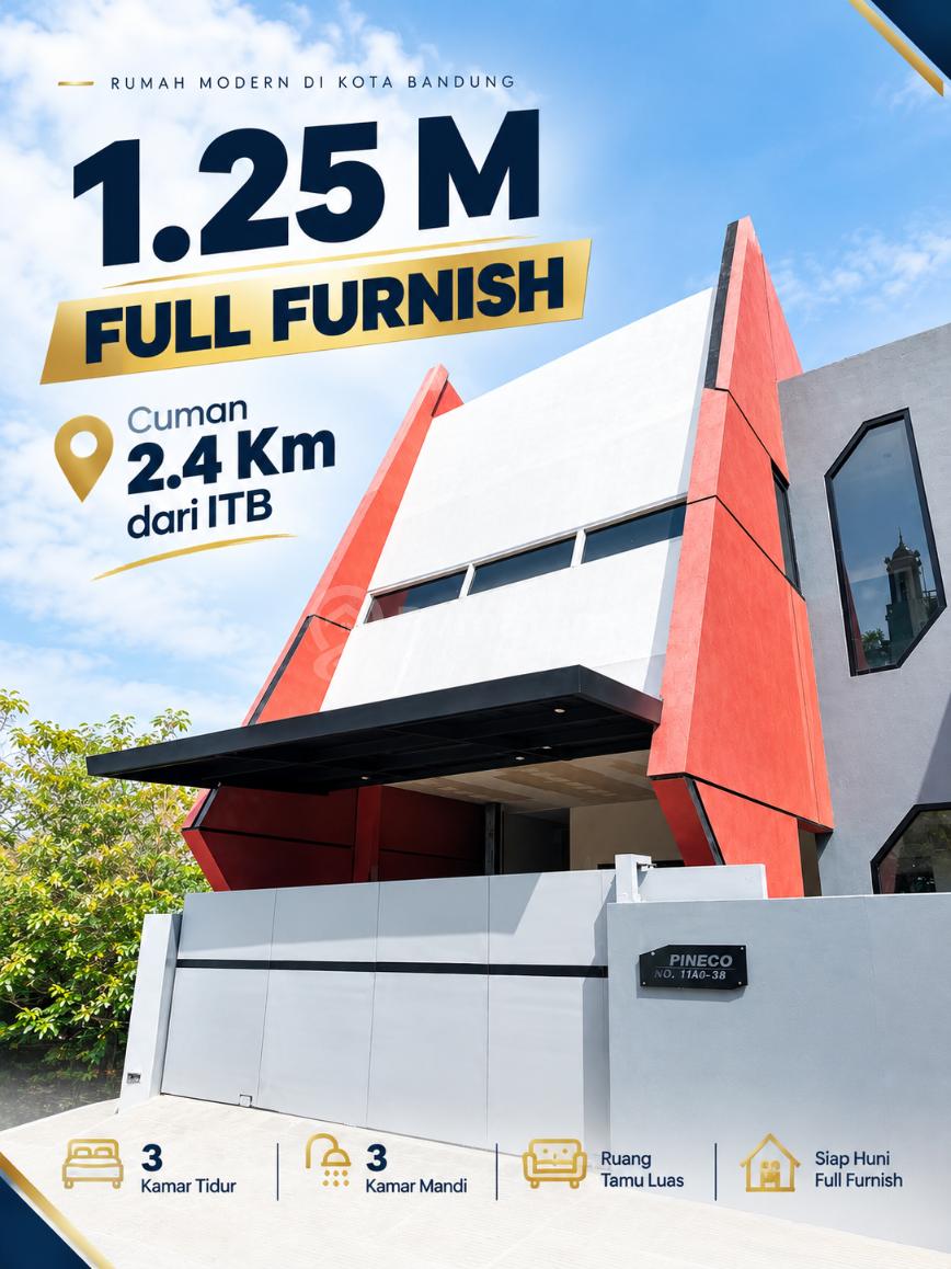 Rumah Furnish Sayap Cisitu Dekat Dago Bandung